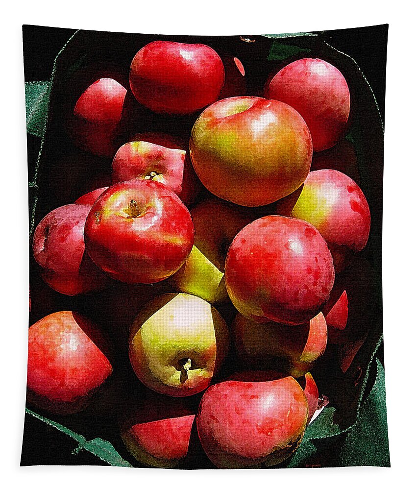 Apple Tapestry featuring the photograph Apple Harvest by Kathy Bassett