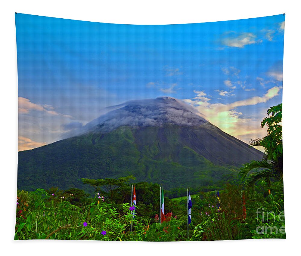 Arenal Tapestry featuring the photograph Arenal Volcano Costa Rica by Gary Keesler