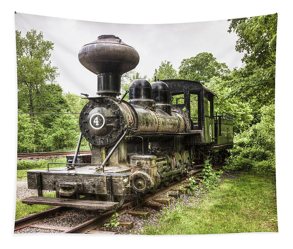Trains Tapestry featuring the photograph Argent Lumber Company Engine NO. 4 - Antique Steam Locomotive by Gary Heller