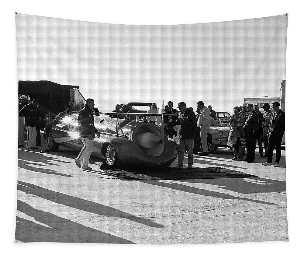 Art Arfons Tapestry featuring the photograph Art Arfons Speed Record by Nick Gray