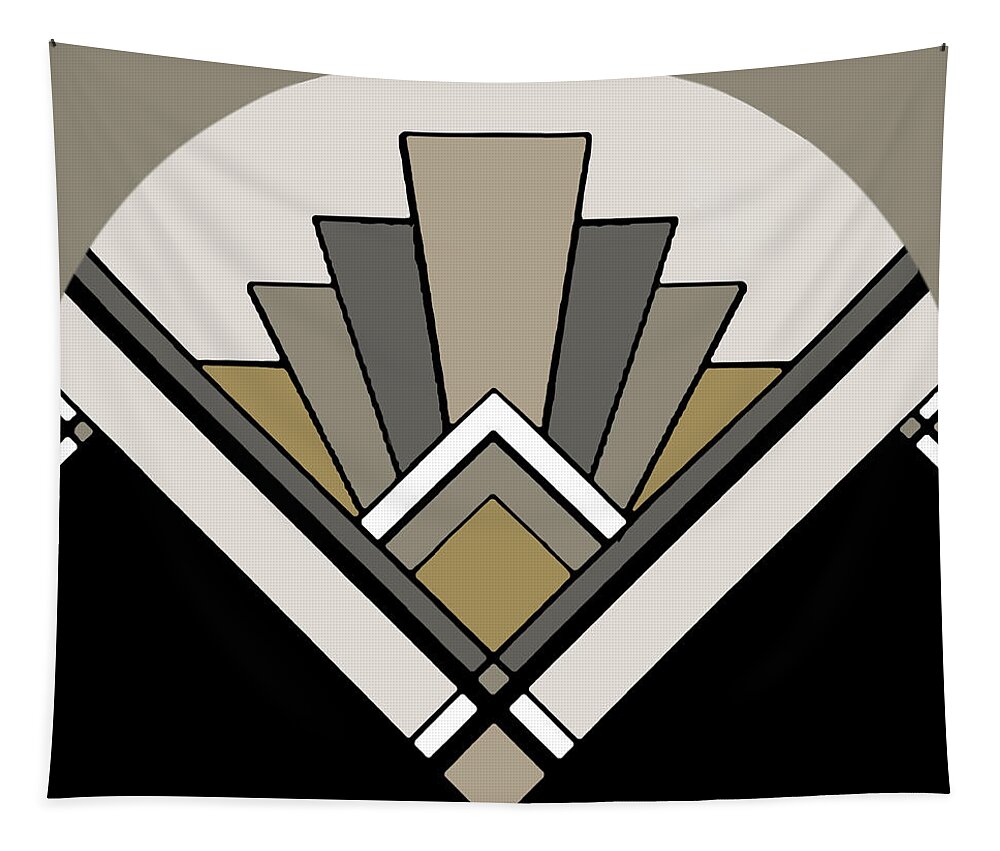 Art Deco Pattern Two Tapestry featuring the digital art Art Deco Pattern Two by Chuck Staley