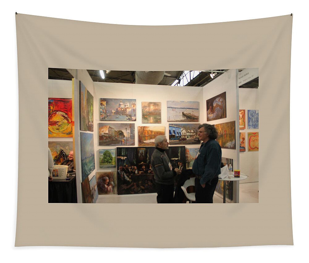 Ylli Haruni Tapestry featuring the photograph ArtExpo 2011 NY by Ylli Haruni