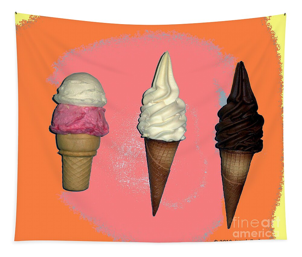 Ice Cream Tapestry featuring the photograph Artistic Ice Cream by Joseph Baril