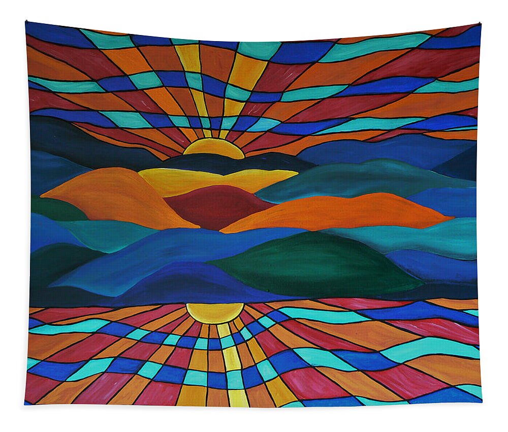 As Above So Below Tapestry featuring the painting As Above So Below by Barbara St Jean