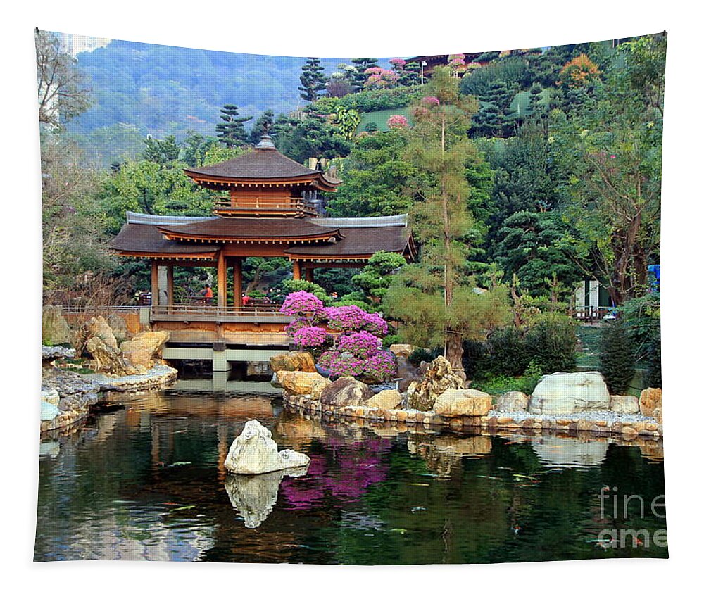 Forest Tapestry featuring the photograph Asian garden by Amanda Mohler