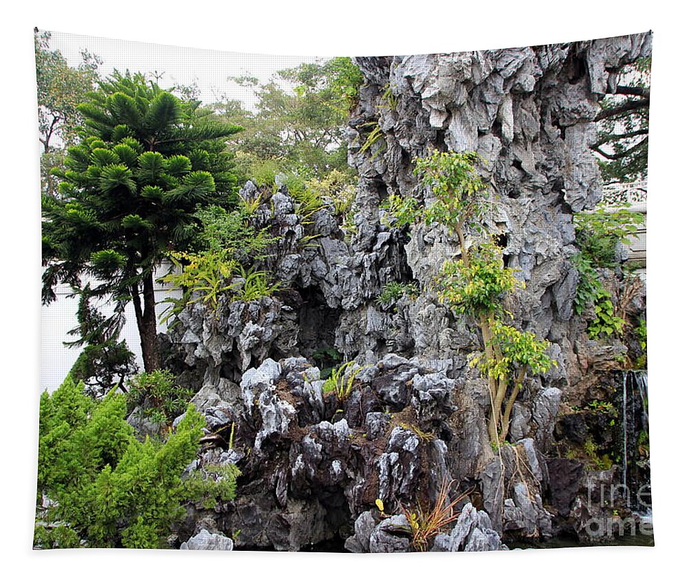 Park Tapestry featuring the photograph Asian Rock Garden by Amanda Mohler