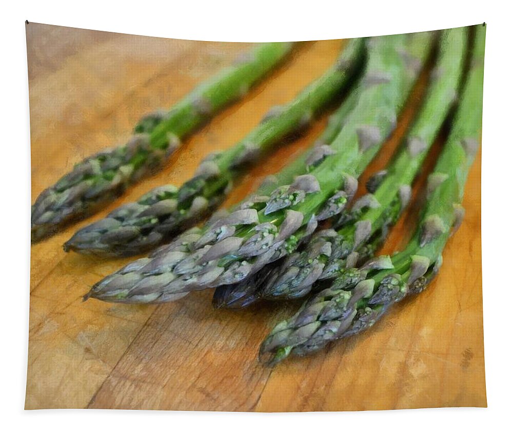 Vegetables Tapestry featuring the photograph Asparagus by Michelle Calkins