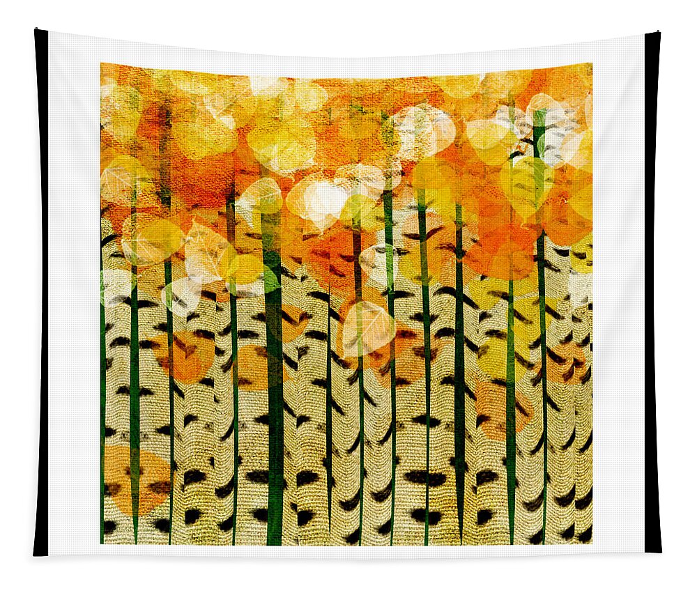 Abstract Tapestry featuring the digital art Aspen Colorado Abstract Square 4 by Andee Design
