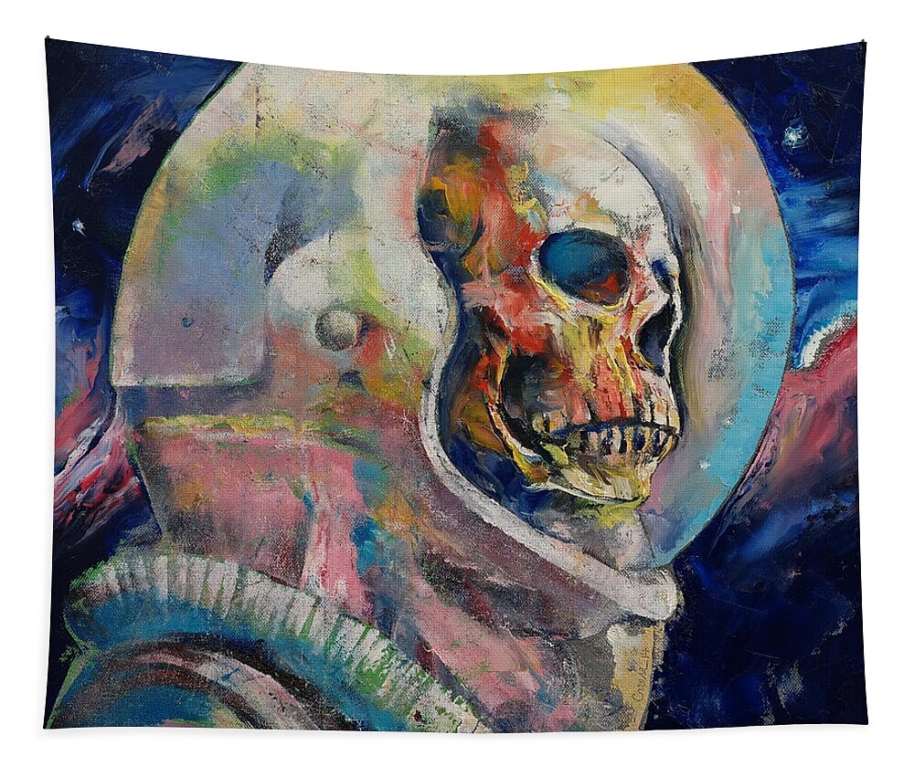 Art Tapestry featuring the painting Astronaut by Michael Creese