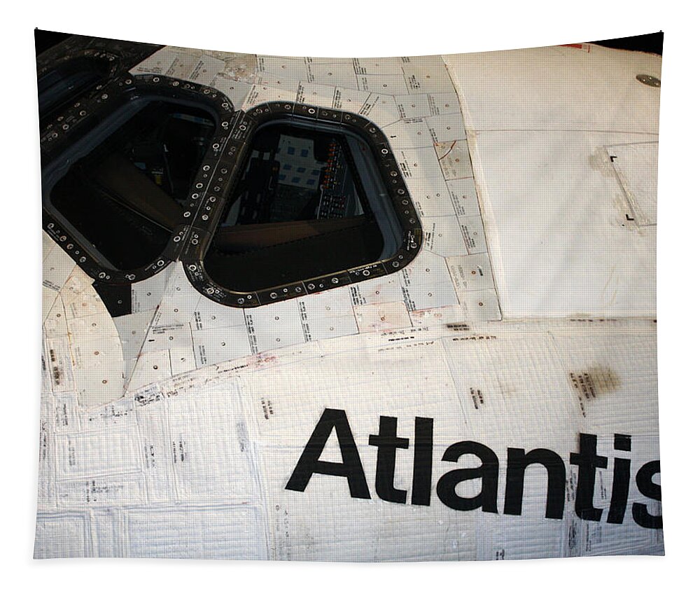 Kennedy Space Center Tapestry featuring the photograph Atlantis Up Close by David Nicholls