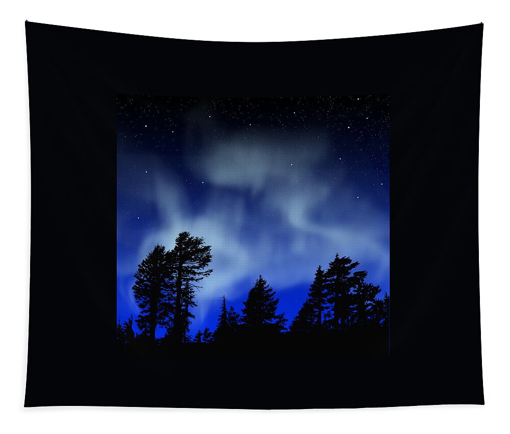 Aurora Borealis Mural Tapestry featuring the painting Aurora Borealis Wall Mural by Frank Wilson