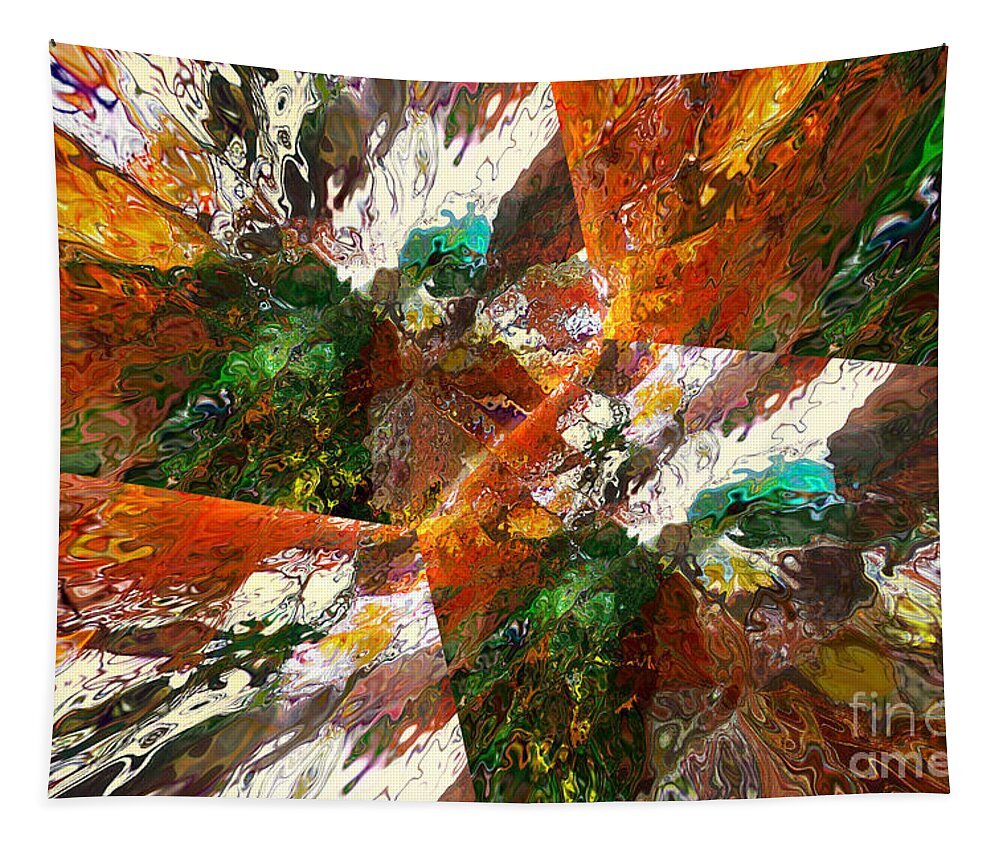 Hotel Art Tapestry featuring the digital art Autumn Abstract by Margie Chapman