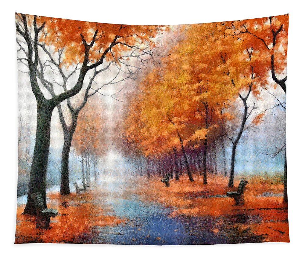 Autumn Tapestry featuring the photograph Autumn Boulevard by Charmaine Zoe