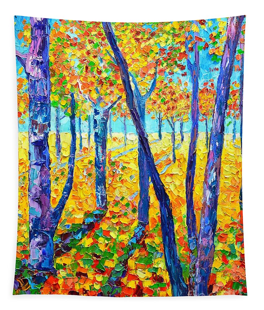 Autumn Tapestry featuring the painting Autumn Colors by Ana Maria Edulescu