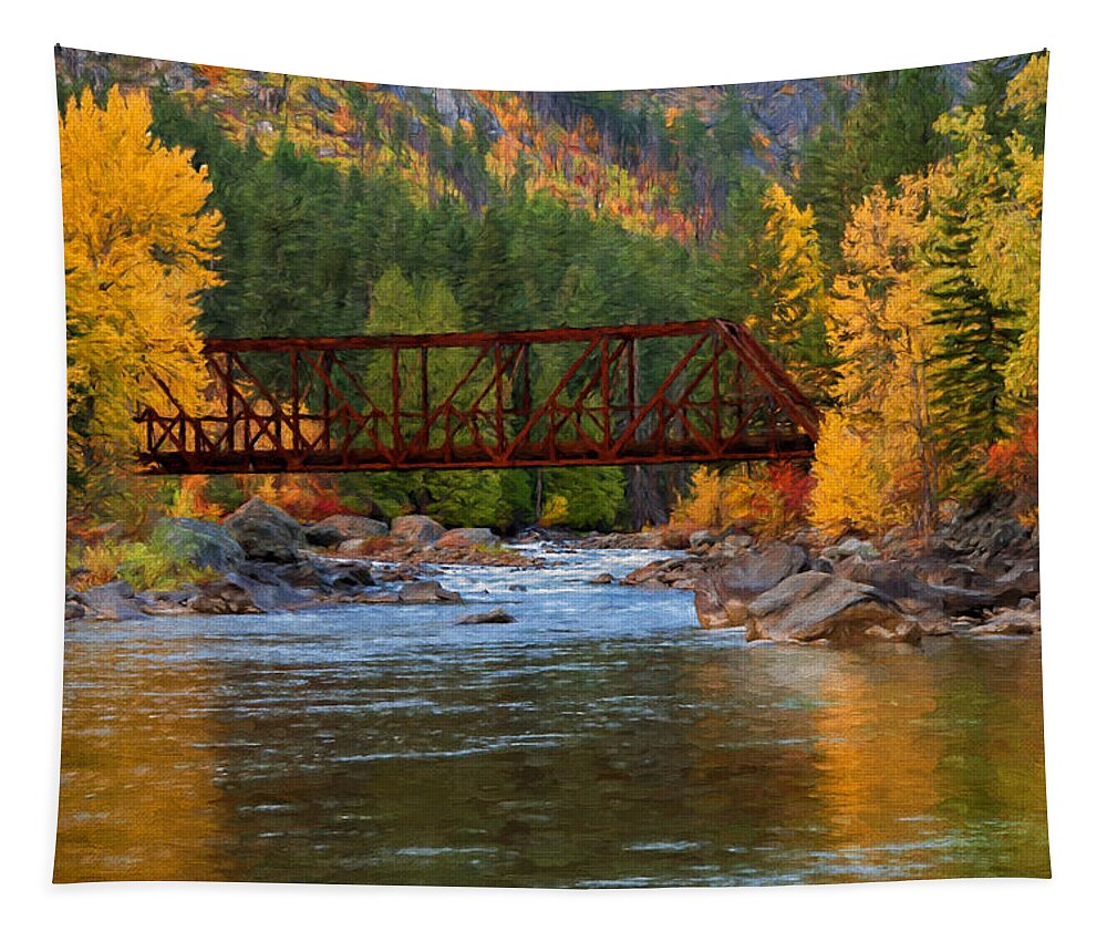 Autumn Tapestry featuring the photograph Autumn Crossing by Mary Jo Allen