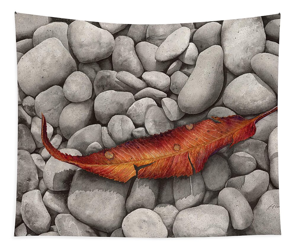 Paintings Tapestry featuring the painting Autumn Epilogue by Hailey E Herrera