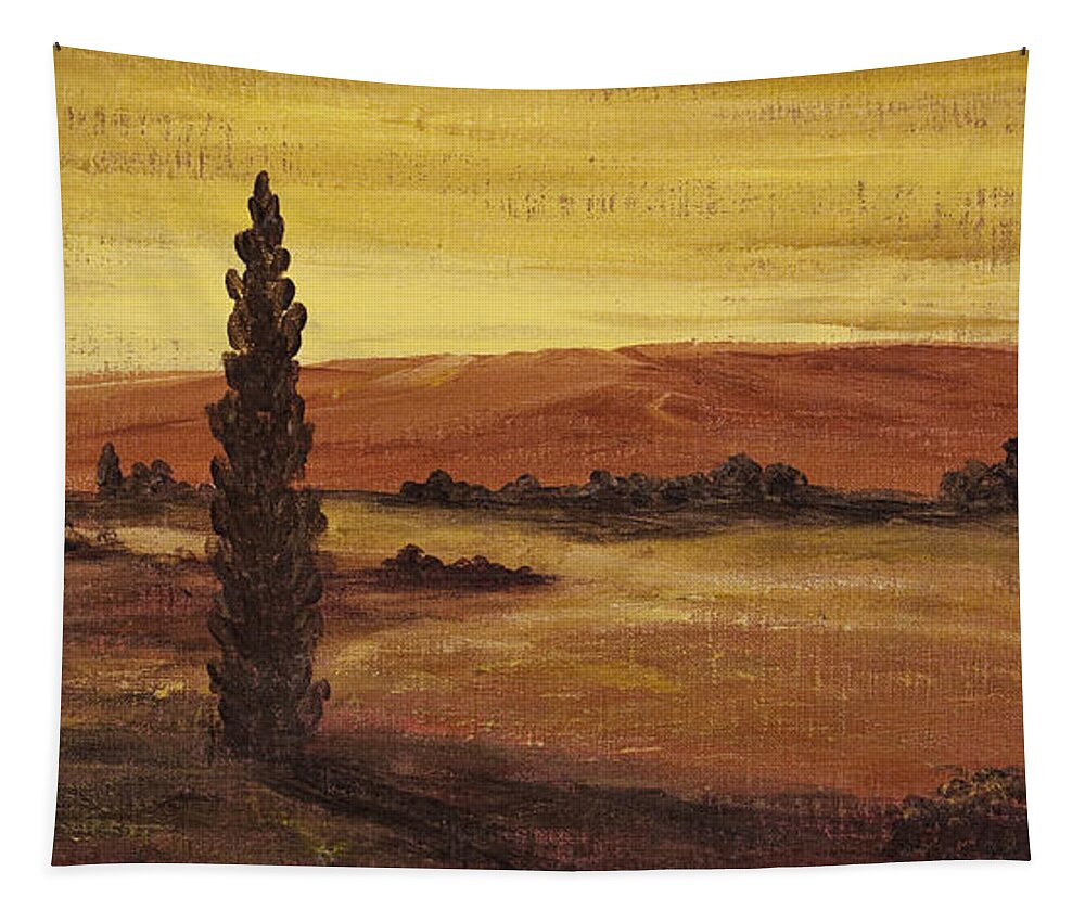 Landscape Tapestry featuring the painting Autumn Glow by Darice Machel McGuire