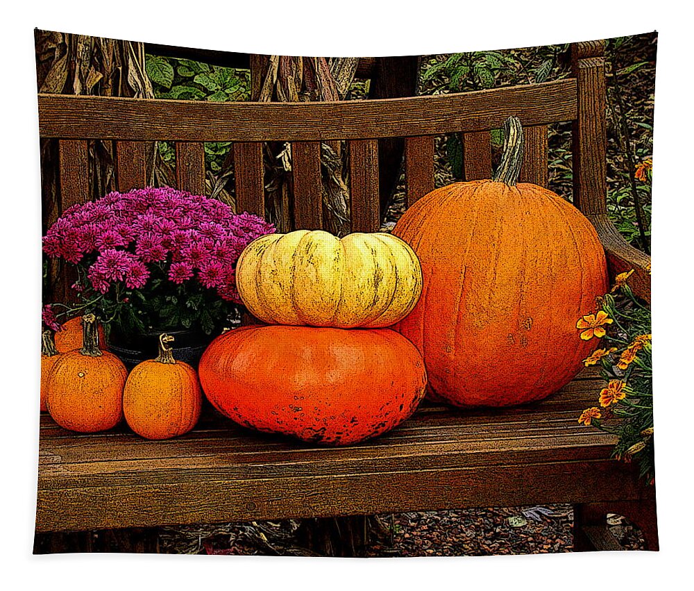 Fine Art Tapestry featuring the photograph Autumn Harvest by Rodney Lee Williams