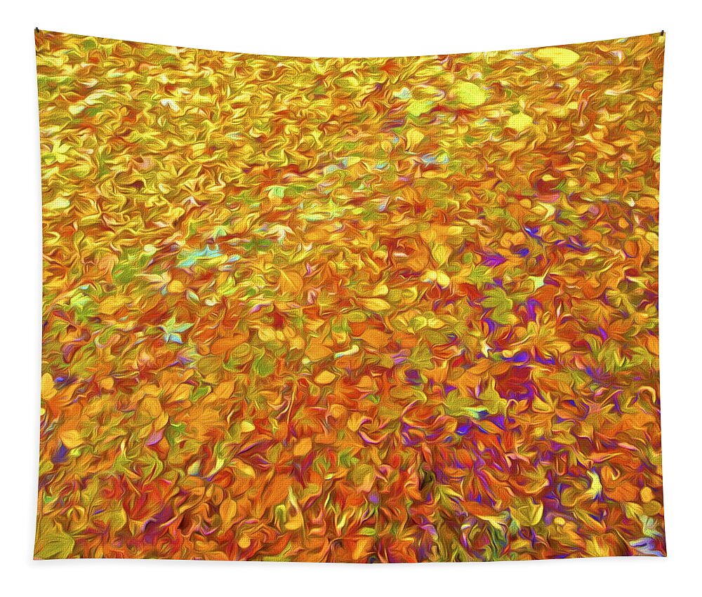 Abstract Tapestry featuring the photograph Autumn Leaves by David Letts