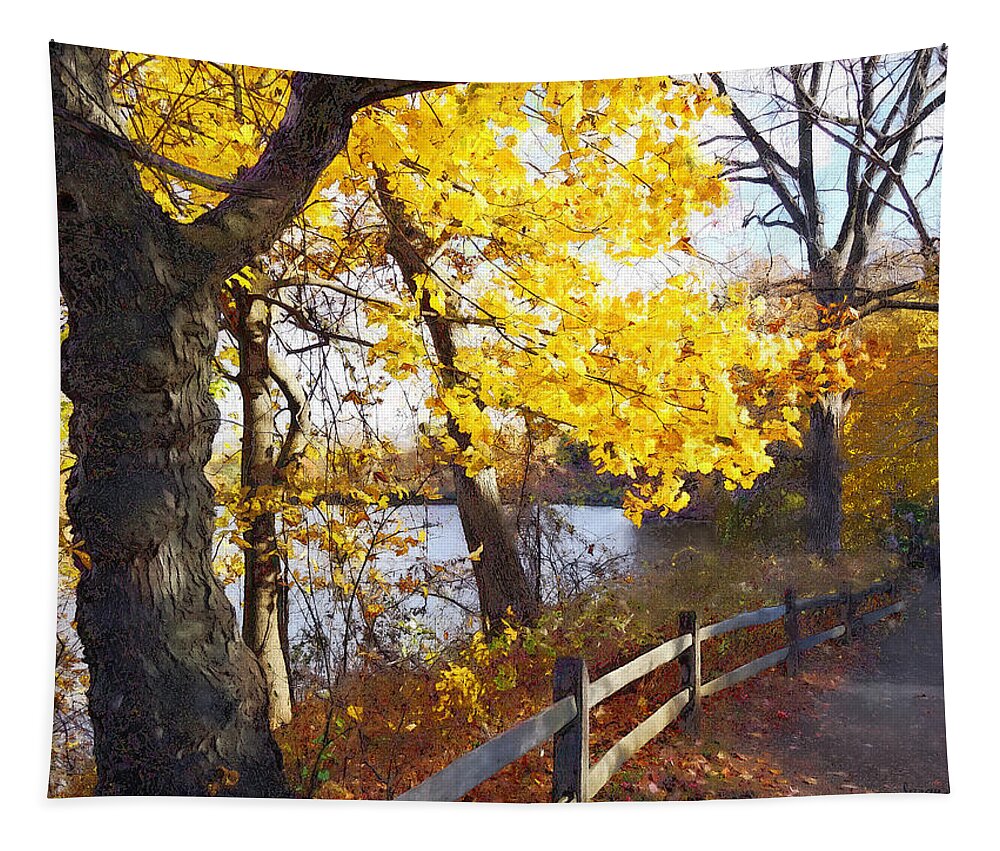 Autumn Tapestry featuring the photograph Autumn Path in the Park by Susan Savad