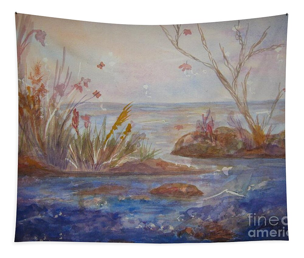 Autum Decor Tapestry featuring the painting Autumnal Fantasy by Ellen Levinson