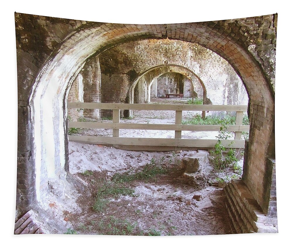 Tunnel Tapestry featuring the photograph Away by Andrea Anderegg