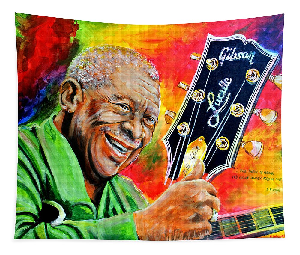 Blues Tapestry featuring the painting B. B. King by Karl Wagner