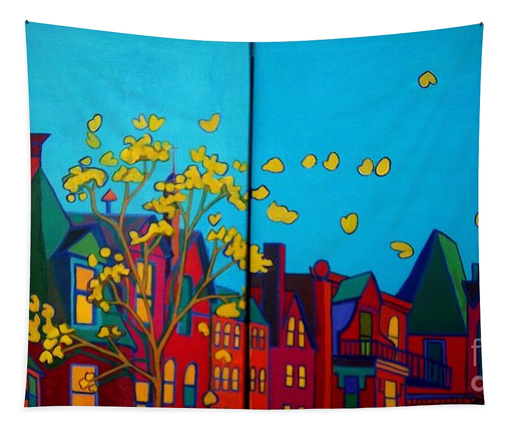 Boston Tapestry featuring the painting Back Bay Boston by Debra Bretton Robinson