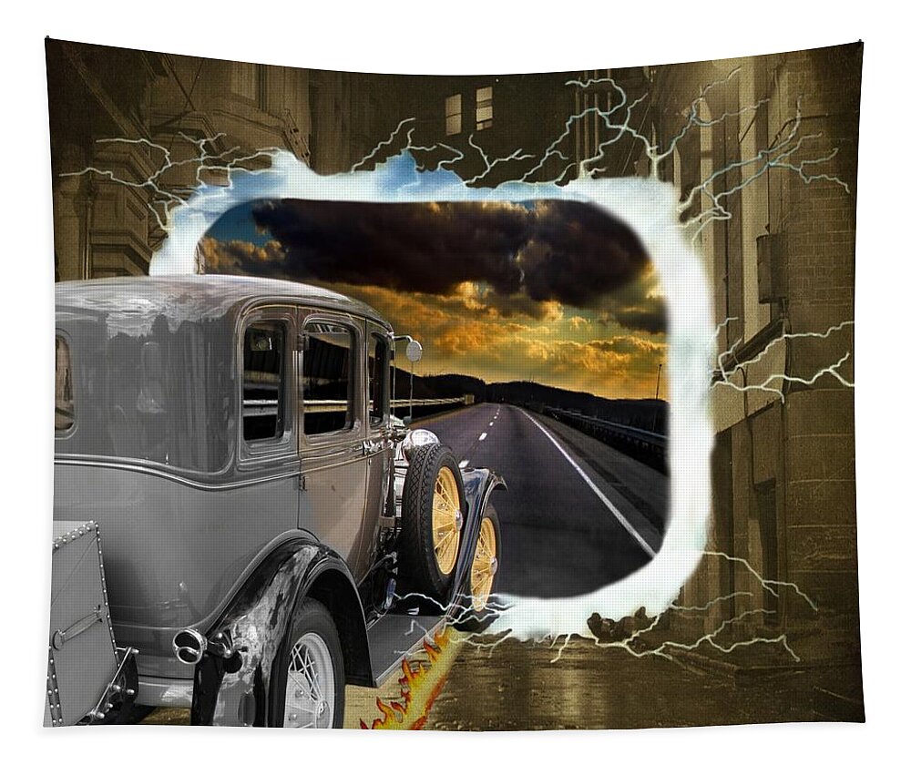 Car Tapestry featuring the photograph Back To The Future by Davandra Cribbie