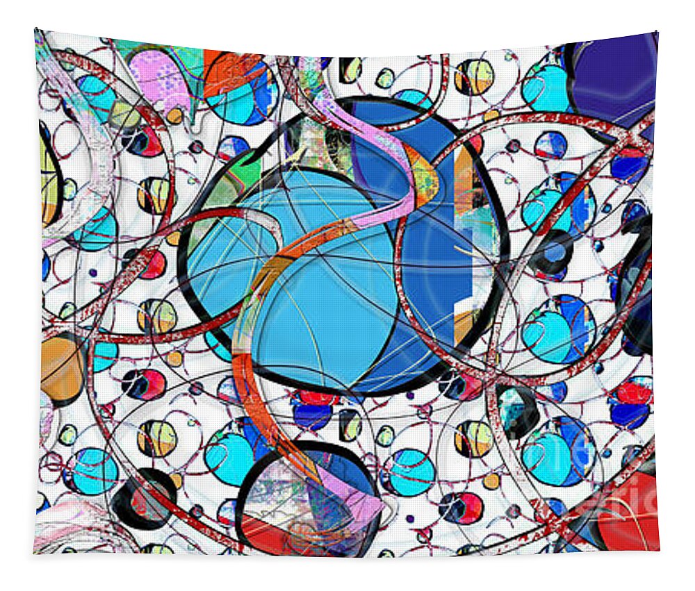 Abstract Tapestry featuring the digital art Balloons in Heaven by Gabrielle Schertz
