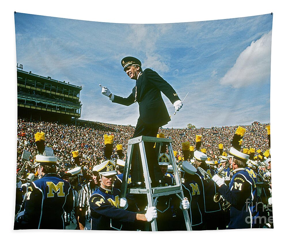 Music Tapestry featuring the photograph Band Director by James L. Amos
