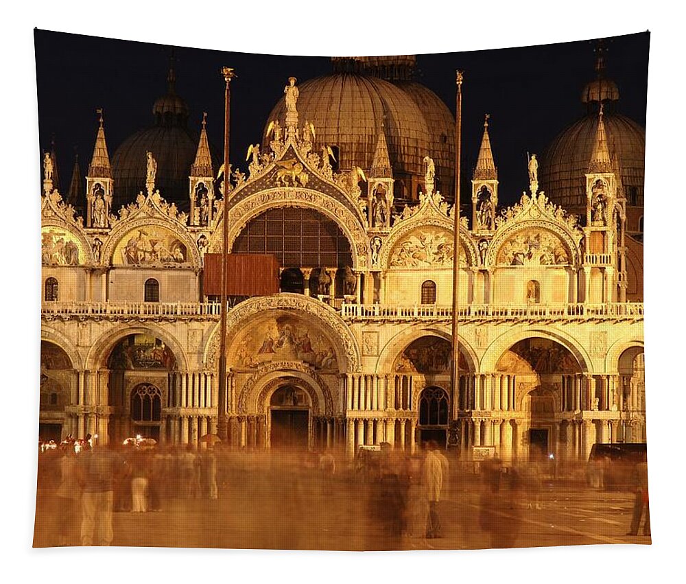 Venice Tapestry featuring the photograph Basilica di San Marco by George Buxbaum