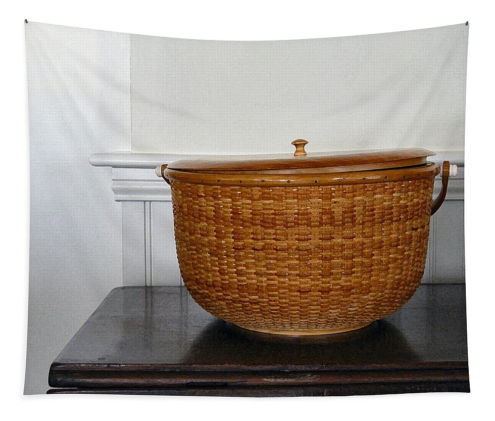 Nantucket Basket Tapestry featuring the photograph Basket Case - 1 by Lin Grosvenor