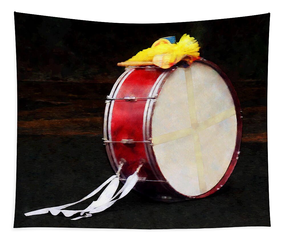 Drum Tapestry featuring the photograph Bass Drum at Parade by Susan Savad