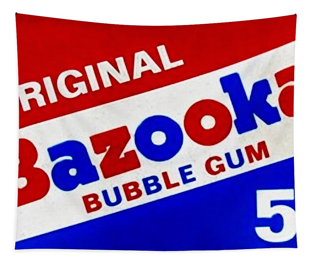 Bazooka Tapestry featuring the photograph Bazooka Bubble Gum by Rob Hans