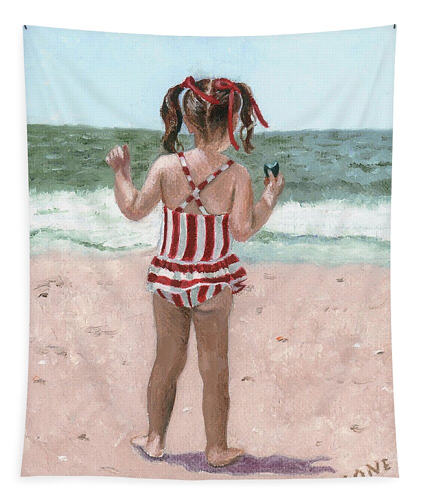 Ocean Tapestry featuring the painting Beach Buns by Jill Ciccone Pike