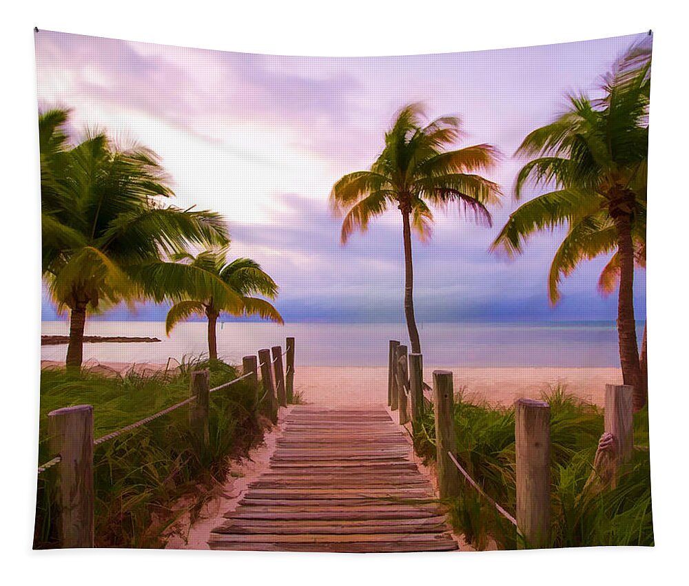 Florida Tapestry featuring the photograph Beach Path by Stefan Mazzola