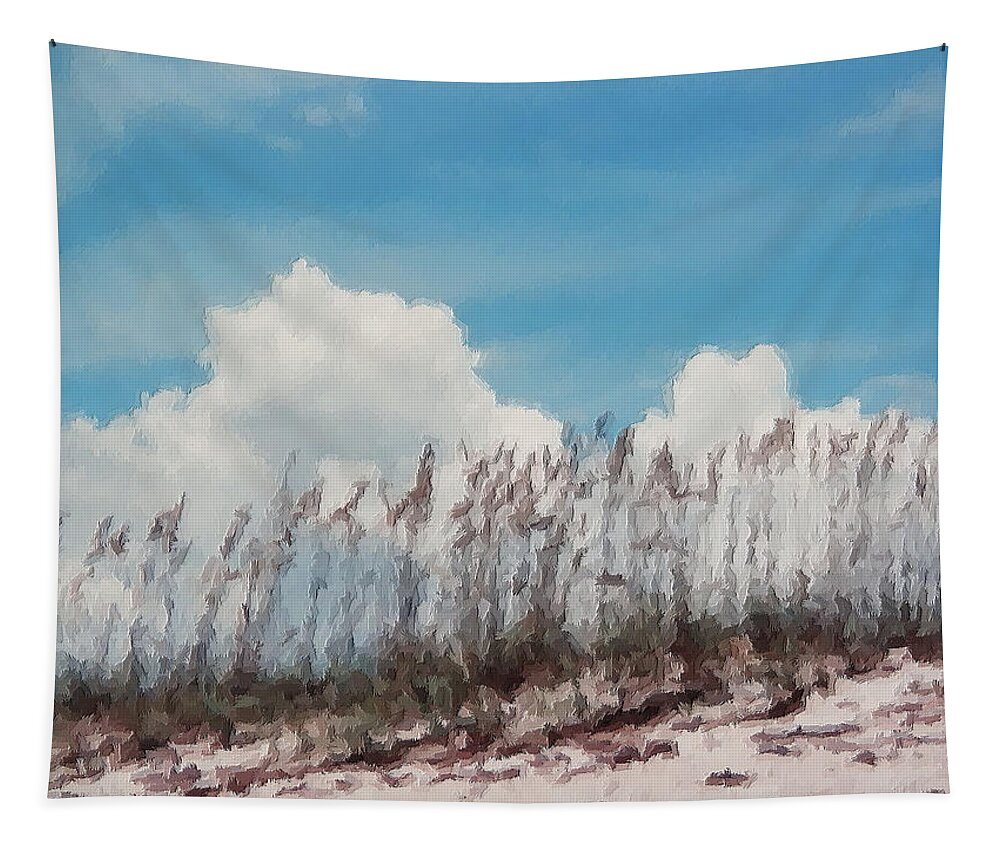 The Beautiful Tapestry featuring the photograph Beach Scene in Brush stroke by Belinda Lee