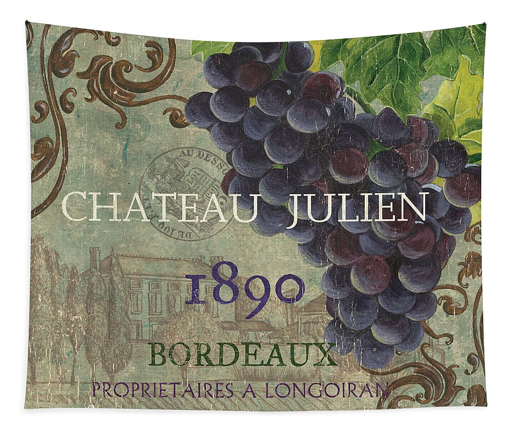 Wine Tapestry featuring the painting Beaujolais Nouveau 2 by Debbie DeWitt