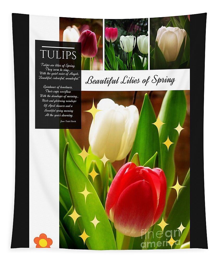 Tulips Tapestry featuring the photograph Beautiful Tulip Series 1 by Joan-Violet Stretch