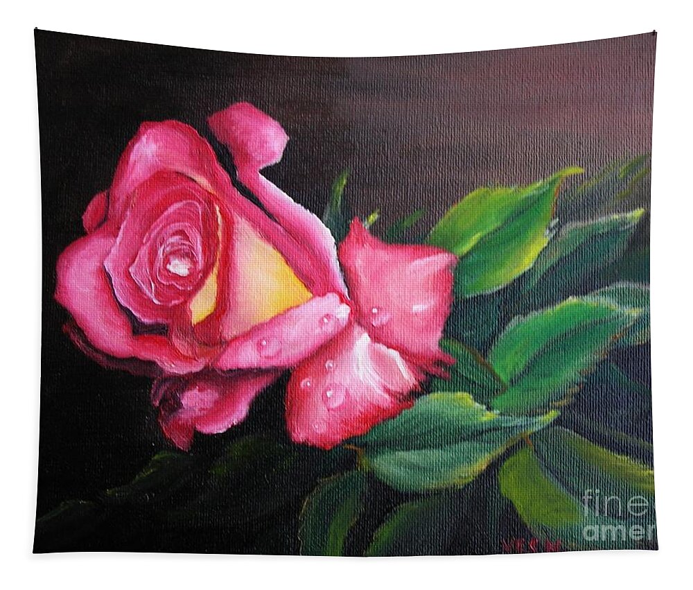 Beauty Tapestry featuring the painting Beauty by Vesna Martinjak