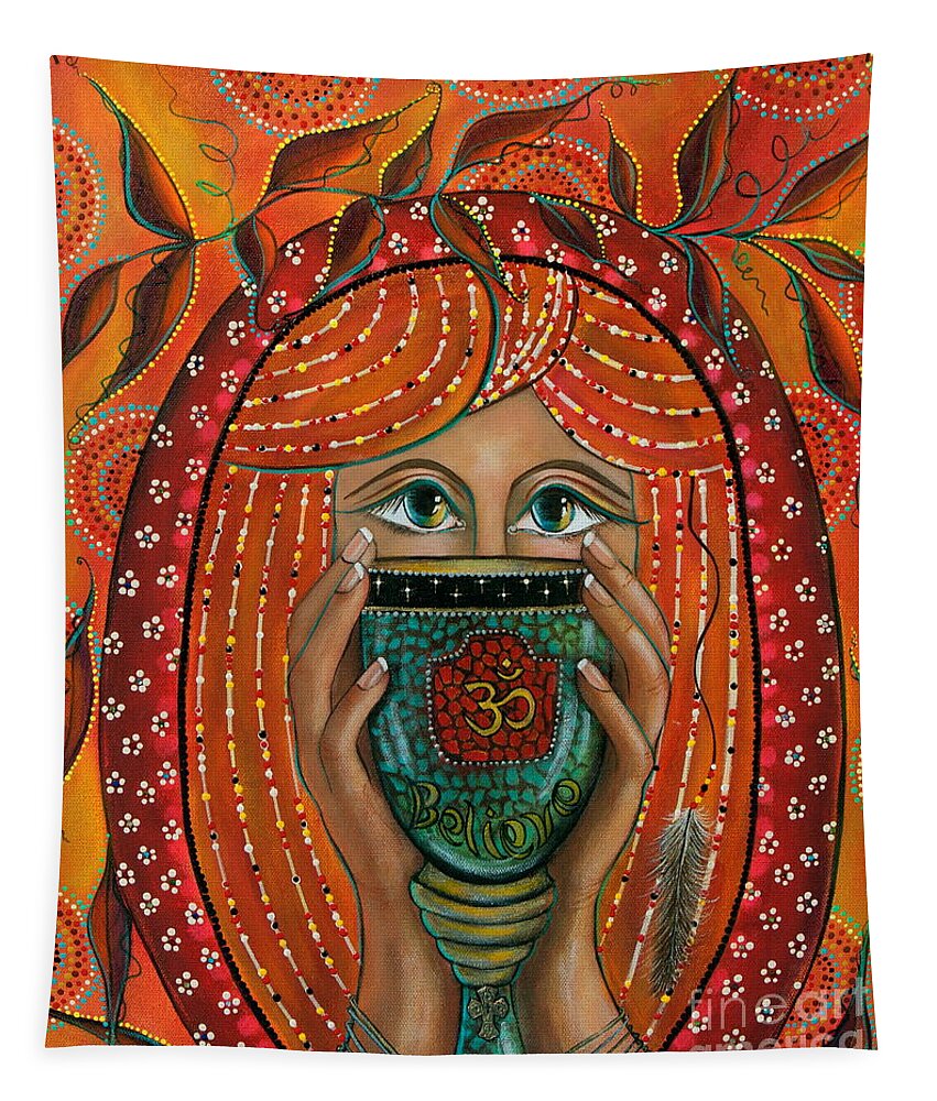 Aum Tapestry featuring the painting OM by Deborha Kerr