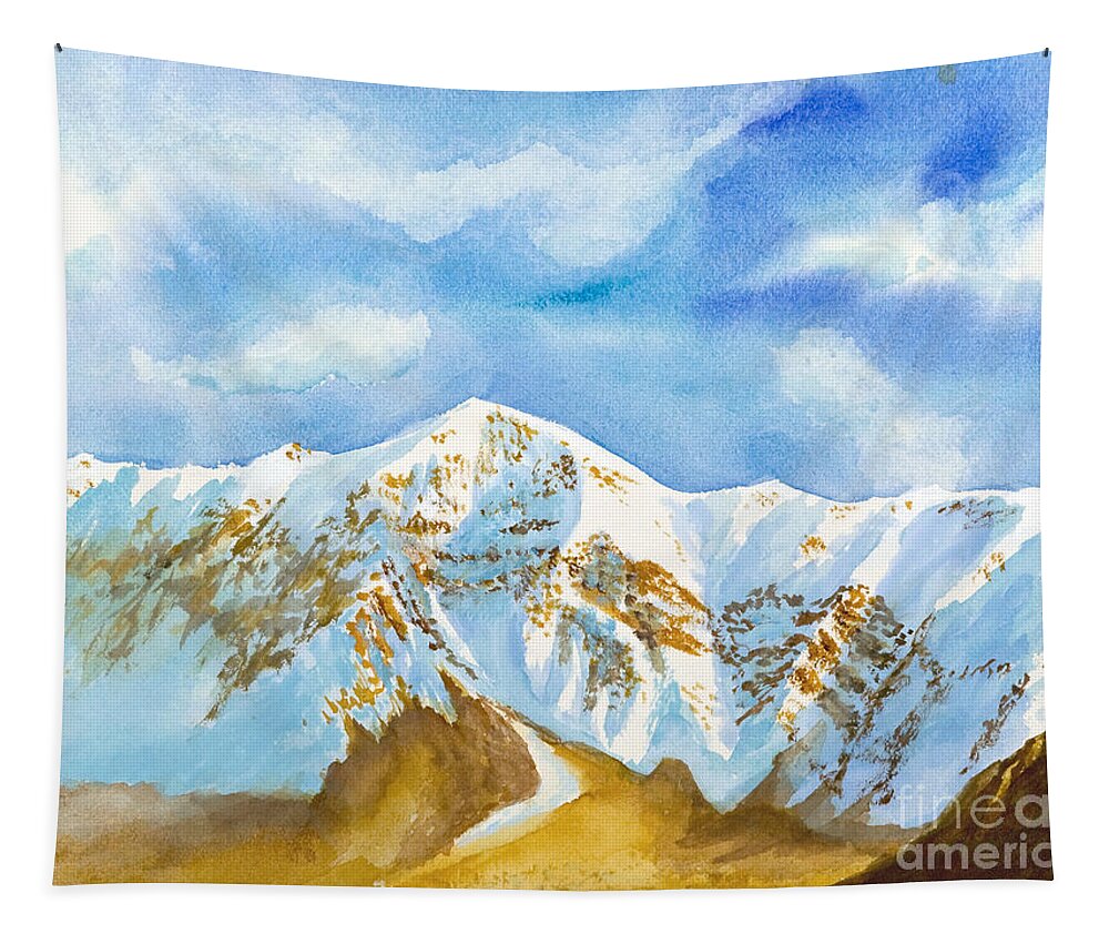 Mountains Tapestry featuring the painting Ben Lomond by Walt Brodis