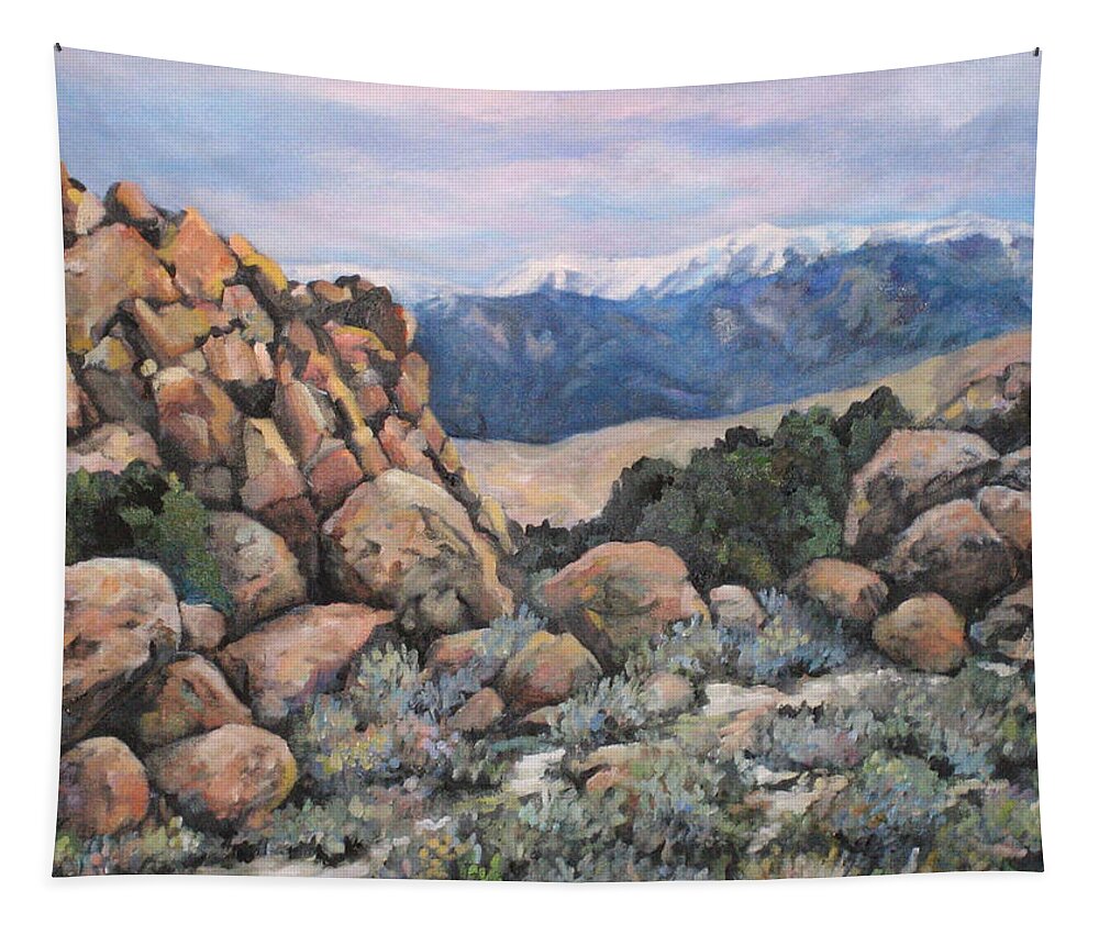 Nature Tapestry featuring the painting Benton by Donna Tucker