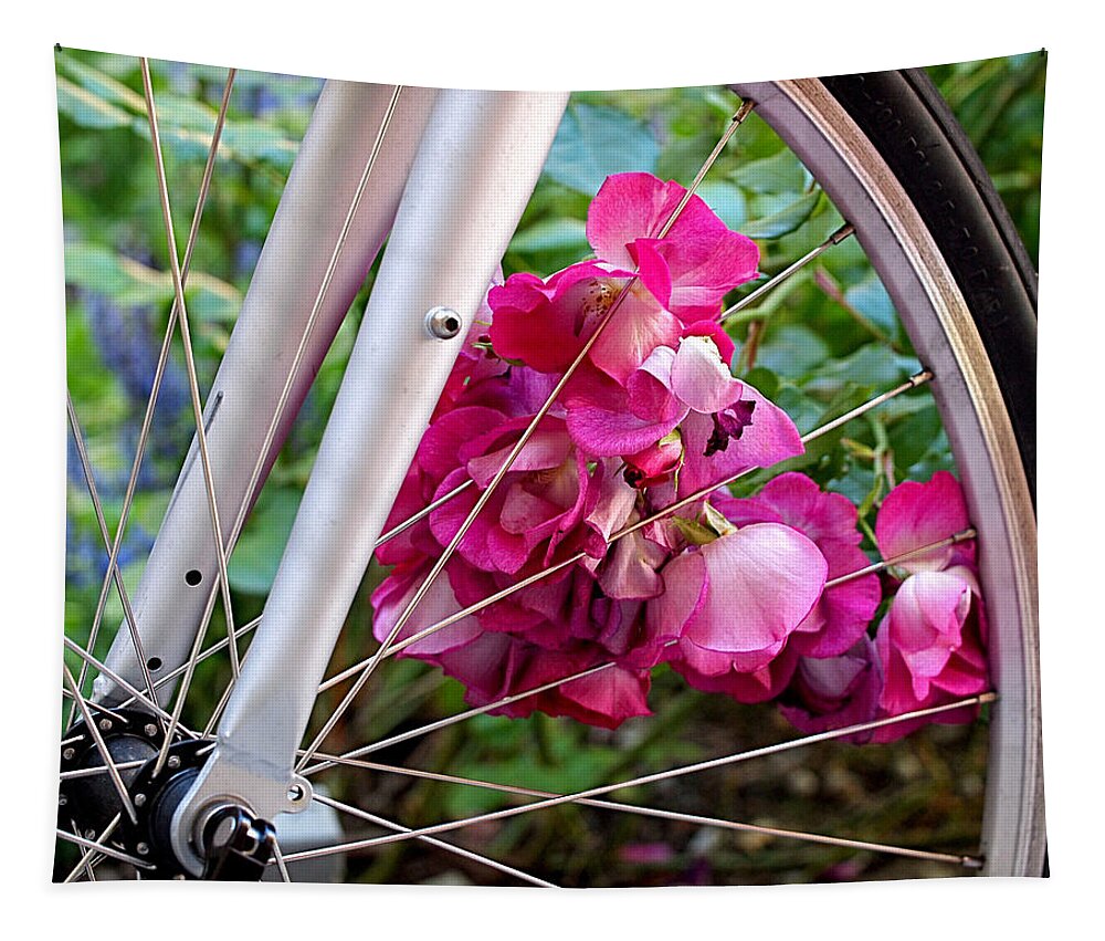 Bicycle Tapestry featuring the photograph Bespoke Flower Arrangement by Rona Black