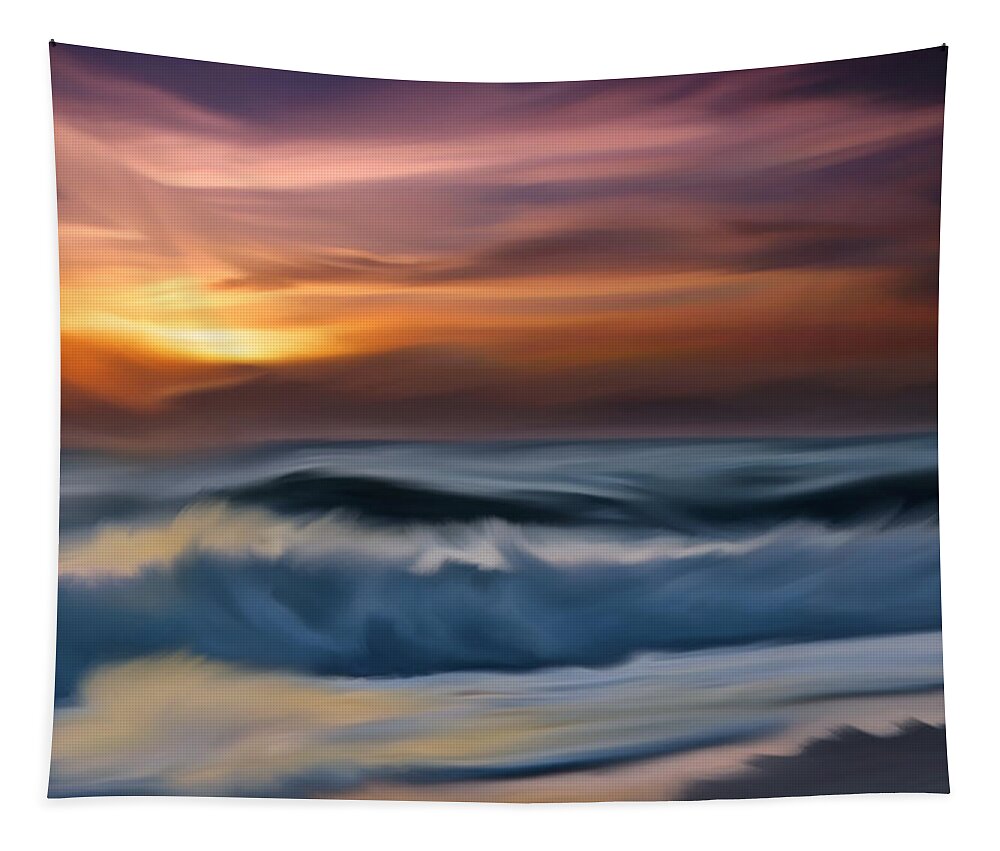 Beach Tapestry featuring the digital art Beyond Beyond by Vincent Franco