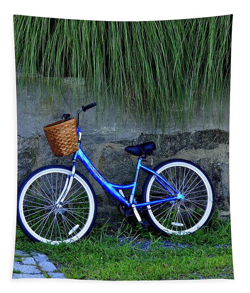New England Tapestry featuring the photograph Bicycle at Rest by Caroline Stella
