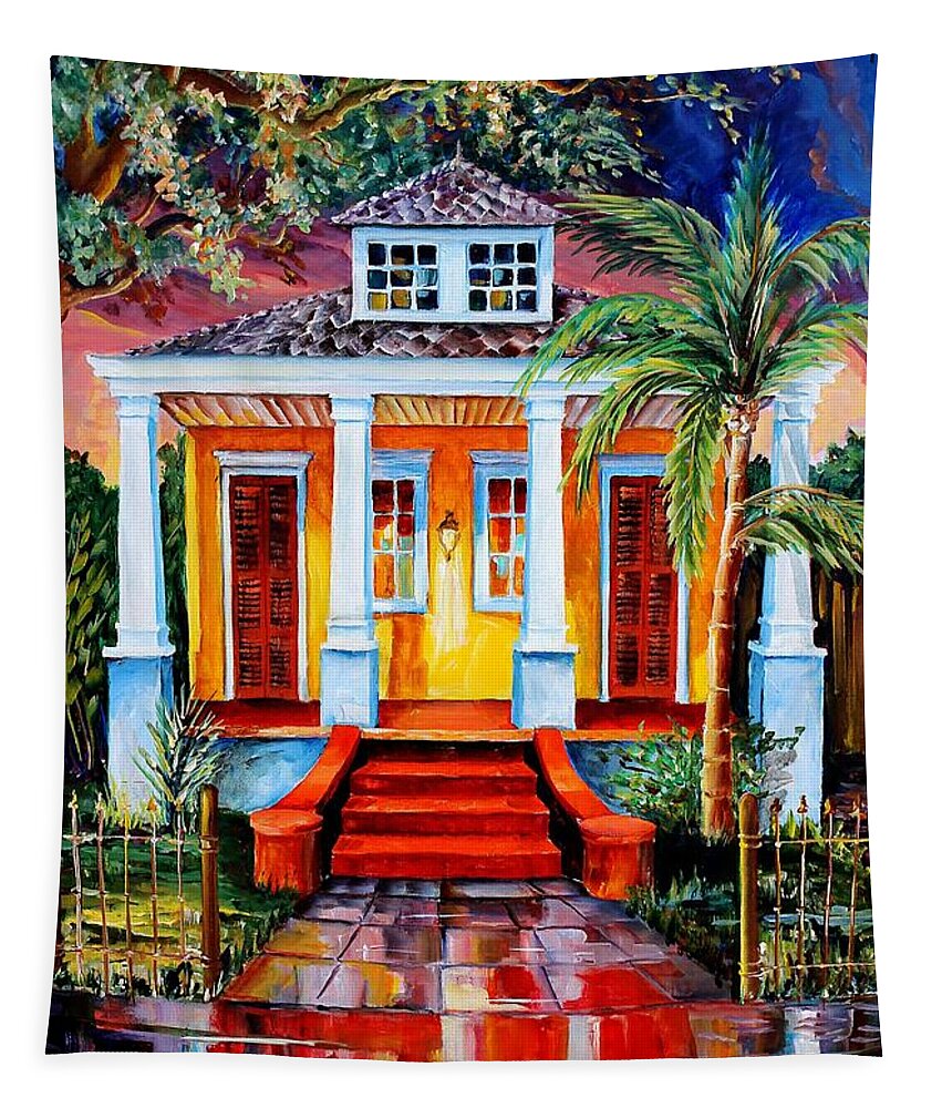 New Orleans Tapestry featuring the painting Big Easy Bungalow by Diane Millsap