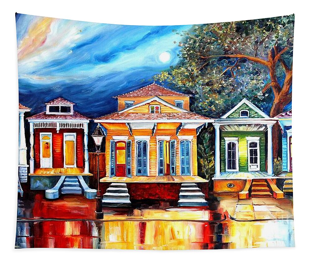 New Orleans Tapestry featuring the painting Big Easy Shotguns by Diane Millsap