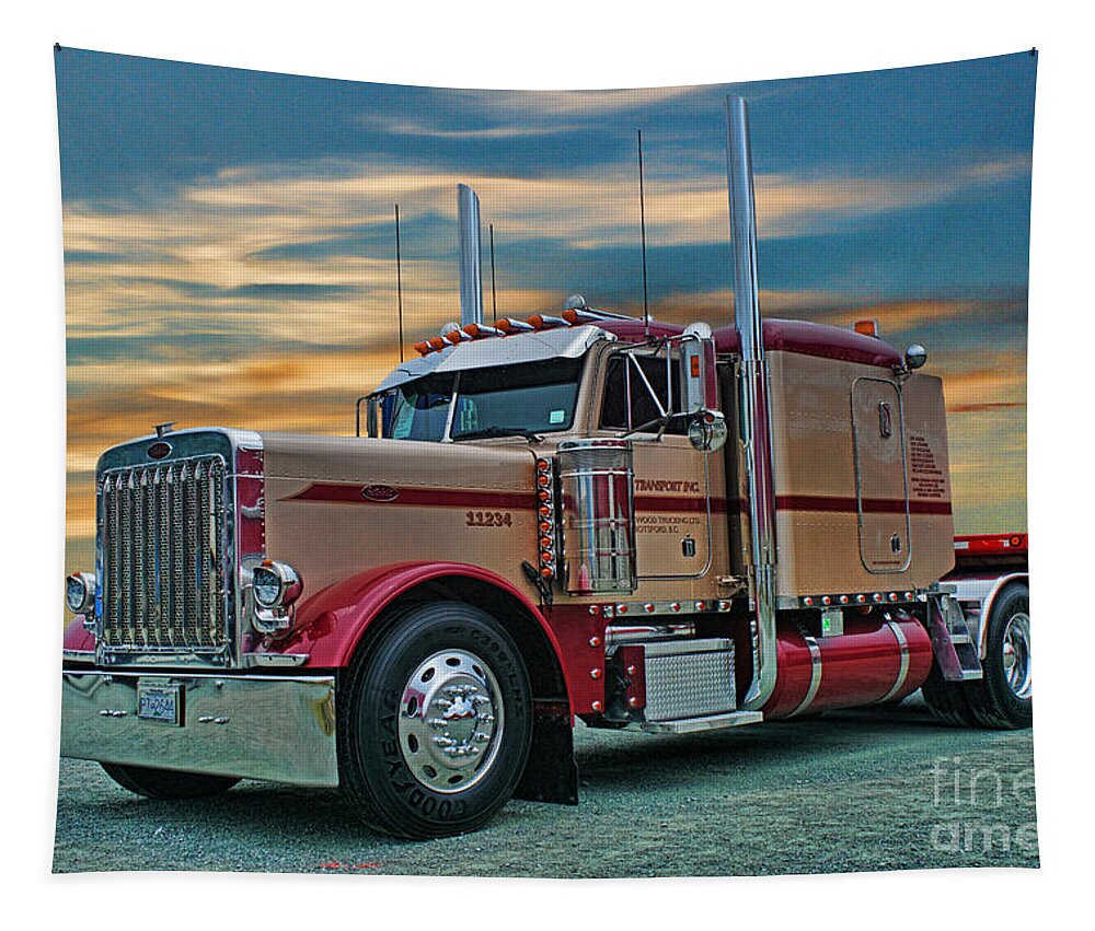 Trucks Tapestry featuring the photograph Big Rig Weekend-2014 CATR5051A-14 by Randy Harris